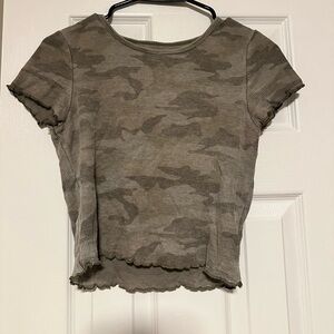 American Eagle Camo Baby Tee